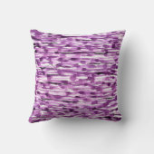 紫の抽象芸術水の色のストライプ クッション (裏面)