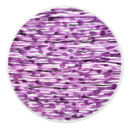 紫の抽象芸術水の色のストライプ セラミックノブ