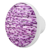 紫の抽象芸術水の色のストライプ セラミックノブ (右)