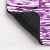 紫の抽象芸術水の色のストライプ マウスパッド (コーナー)