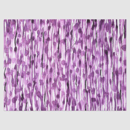 紫の抽象芸術水の色のストライプ 薄葉紙 (正面)