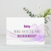 紫の抽象芸術私の花嫁のメイドになる? 招待状 (スタンド正面)