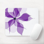 紫の抽象芸術花 マウスパッド (マウス)