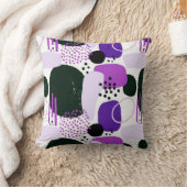 紫の抽象芸術 クッション (ブランケット)