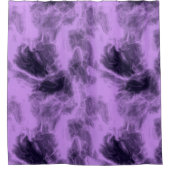 紫の抽象芸術 シャワーカーテン (正面)