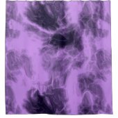 紫の抽象芸術 シャワーカーテン (正面)