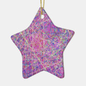 紫の抽象芸術 セラミックオーナメント (左)