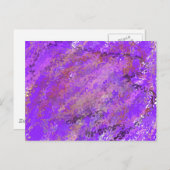 紫の抽象芸術 ポストカード (正面/裏面)