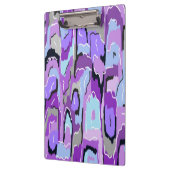 紫の抽象芸術（青と黒） クリップボード (左)