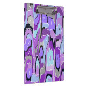 紫の抽象芸術（青と黒） クリップボード (右)