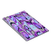 紫の抽象芸術（青と黒） ノートブック (右側)