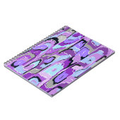 紫の抽象芸術（青と黒） ノートブック (左側)