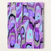 紫の抽象芸術（青と黒） プランナー手帳 (裏面)