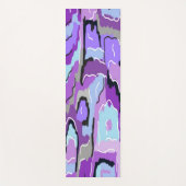 紫の抽象芸術（青と黒） ヨガマット (正面)