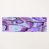 紫の抽象芸術（青と黒） ヨガマット (正面(横))