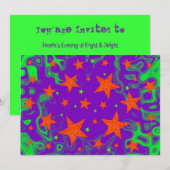 紫の招待 招待状 (正面/裏面)