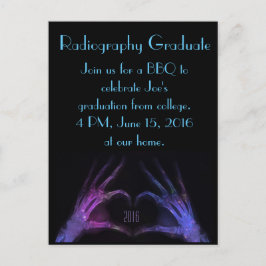 紫の指でハートX線X線X線撮影（法） Gradを作る ポストカード