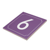 紫の数字または文字のプラカード タイル (側面)