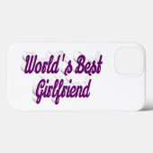 紫の文字で「Girlfriend」 Case-Mate iPhoneケース (裏面 (横))