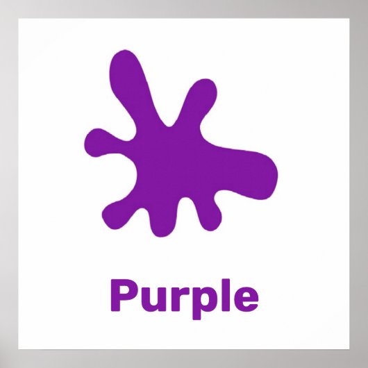 紫の文字のポスター ポスター (正面)