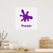 紫の文字のポスター ポスター (キッチン)