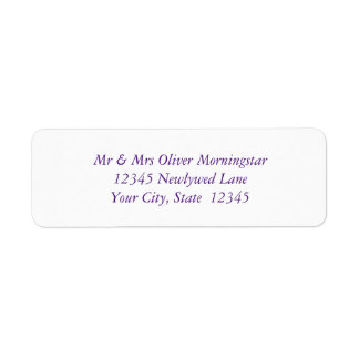 紫の文字ラベル ラベル