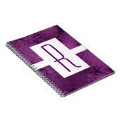 紫の斑点（モノグラム） ノートブック (右側)