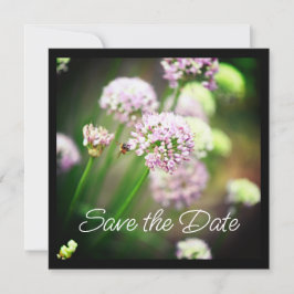 紫の斜めのネギの花で幸せ