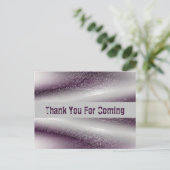 紫の斜来線ありがとうござ感謝していう ポストカード (スタンド正面)