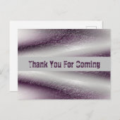 紫の斜来線ありがとうござ感謝していう ポストカード (正面/裏面)