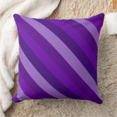 紫の斜線の斜めストライプ色 クッション (ブランケット)