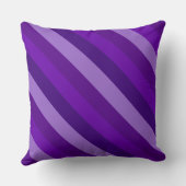 紫の斜線の斜めストライプ色 クッション (裏面)