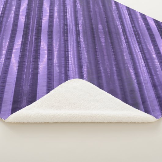 紫の斜線の斜ストライプ方パーソナライズされた シェルパブランケット (3/4)