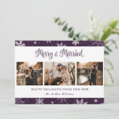 紫の新結婚した生スノーフレーク写真 シーズンカード (スタンド正面)