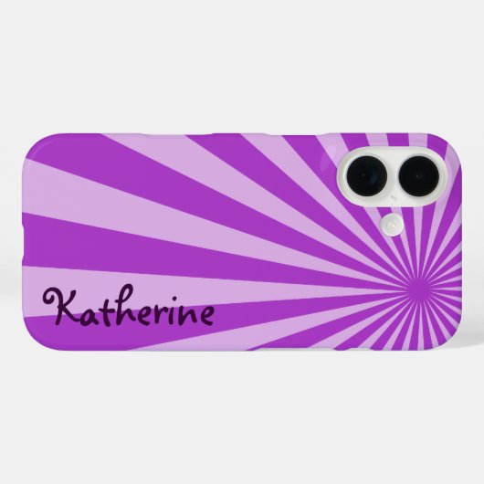 紫の日が差すこと「名前を追加」 Case-Mate iPhoneケース (裏面 (横))