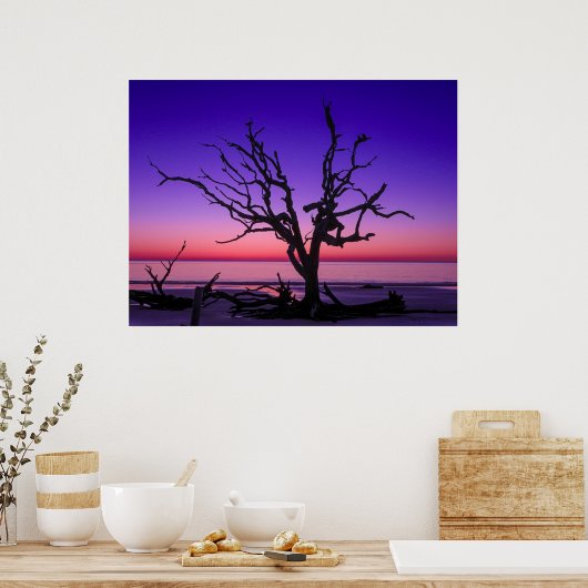 紫の日の出 ポスター (キッチン)