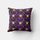 紫の日月図 クッション (裏面)