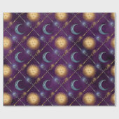 紫の日月図 ラッピングペーパー (フラット)