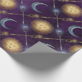 紫の日月図 ラッピングペーパー (角)