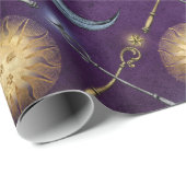 紫の日月図 ラッピングペーパー (ロールコーナー)