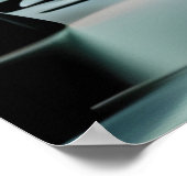 紫の日没、ユニコーン、満月のビーチ ポスター (角)