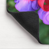 紫の明るい赤紫色とピンクセパールフローラ マウスパッド (コーナー)