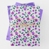 紫の明るい赤紫色の花を調整 ラッピングペーパーシート (インサイチュ)