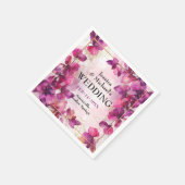 紫の明るい赤紫色魅惑:水彩 スタンダードカクテルナプキン (角)