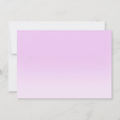 紫の星の月の赤ちゃん女の子の赤ちゃんシャワー招待 招待状 (裏面)