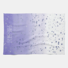 紫の星グラデーション々 キッチンタオル