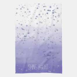 紫の星グラデーション々 キッチンタオル