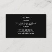 紫の星ホワイトラインの名刺ブラック 名刺 (裏面)