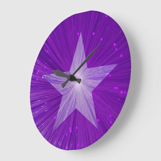 紫の星時計 ラージ壁時計 (傾斜)