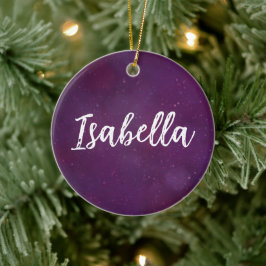 紫の星空 セラミックオーナメント